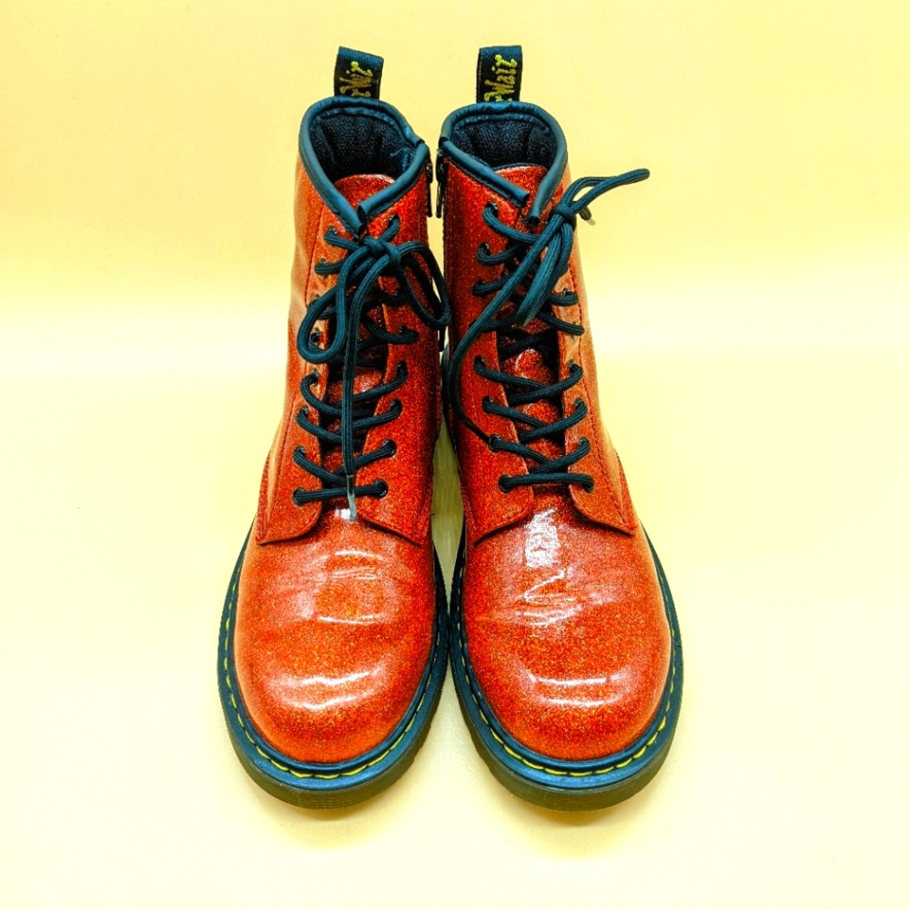Red Glitter Dr Martens Boots Holiday size 7